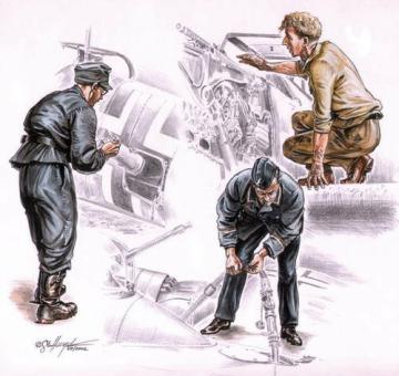 German Air Force mechanics 