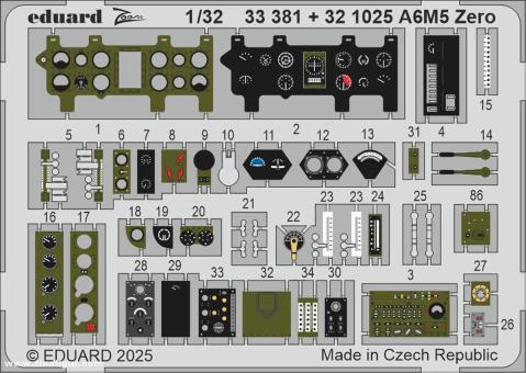 A6M5 Zero Innendetails 
