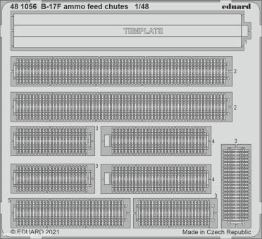 B-17F Chutes d'alimentation en munitions 