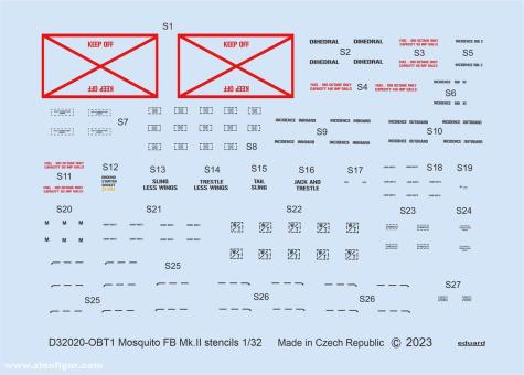 Mosquito FB Mk.II Stencils 
