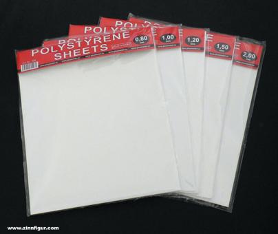 2 Polystyrolplatten - 2,0 mm 