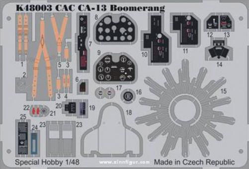 CAC CA-13 Boomerang Ätzteile 