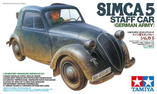 Voiture d'état-major allemande Simca S5 