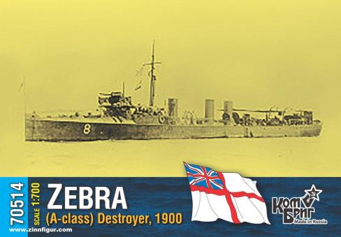 HMS Zebra A-Class Destroyer - 1900 