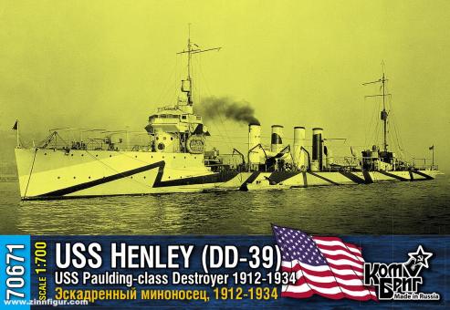 Destroyer USS Henley DD-34 - 1912-34 