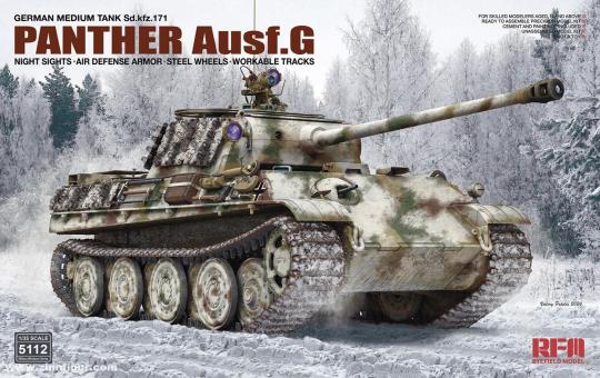 Panther Ausf.G avec appareil de vision nocturne et blindage antiaérien 