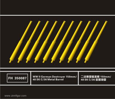 Destroyer 150mm/48 SK C/36 Gun Barrels 