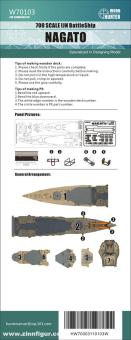IJN cuirassé Nagato Pont en bois 