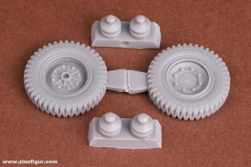 Sd.Kfz.11/Sd.Kfz.251 Front Wheel Set - Regular Pattern - sagged 