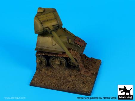 T-34 détruit - Diorama Base 