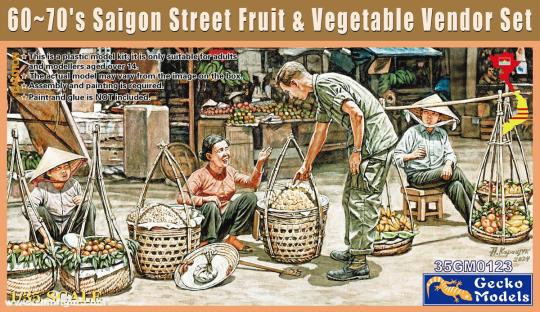 Set de marchands ambulants de Saigon des années 1960-70 
