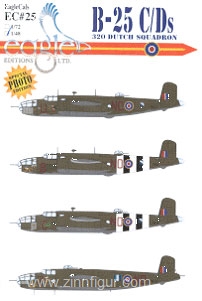 B-25C/DS "320 Dutch Squadron" Décalcomanies 