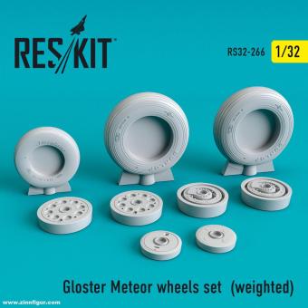 Gloster Meteor Räder Set (belastet) 