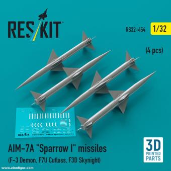AIM-7A "Sparrow I" missiles (4 pcs) 