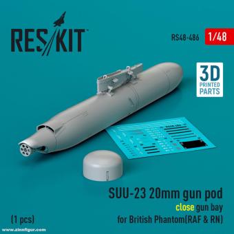 SUU-23 20mm gun pod (close gun bay) for British Phantom (RAF & RN) 