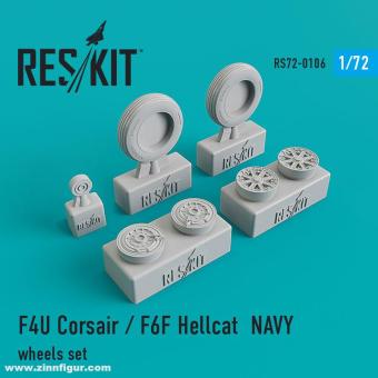 F4U Corsair / F6F Hellcat Kit de roues supportées 