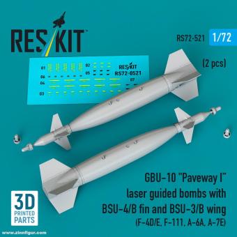 GBU-10 "Paveway I" bombes avec BSU-4/B & BSU-3/B (2 pièces) 