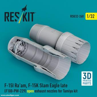 F-15I Ra'am / F-15K Slam Eagle retard F100-PW-229 tuyères (ouvert) (Tamiya) 