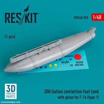 300 Gallonen zentraler Tank mit Pylon für F-16 (Typ 1) 