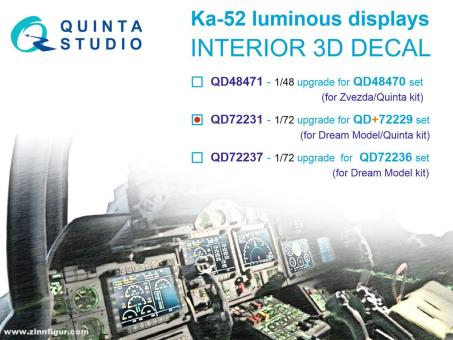 Ka-52 luminous displays upgrade for QD+72229 set only 