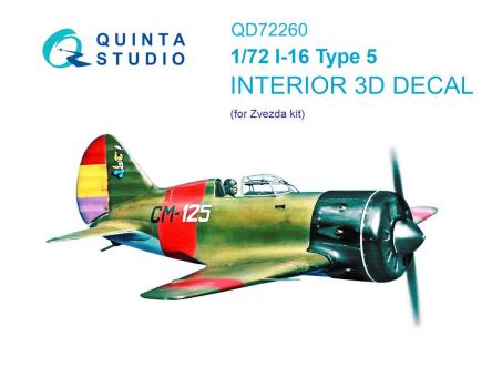I-16 Type 5 - 3D-Decal détails intérieurs (Zvezda) 