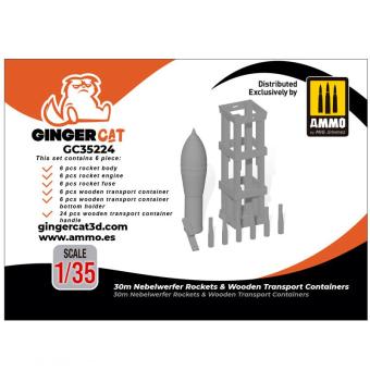 1/35 30m Nebelwerfer Rockets & Wooden Transport Containers (6pcs) 