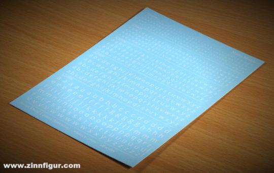 Kleinbuchstaben 1-3 mm Weiß 