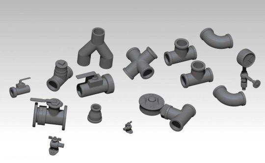 Set mit 3 mm Rohrzubehör 