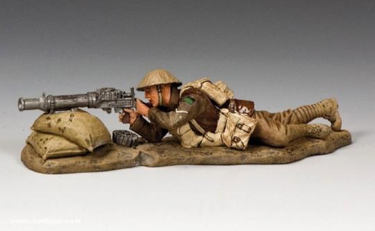 Soldat mit Lewis MG 