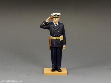 Officier de l'US Navy - saluant 