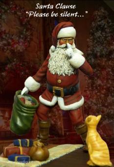 Santa Claus "Please be silent..." 