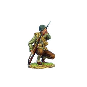 Fantassin américain avec M1 Garand, baïonnette au canon 