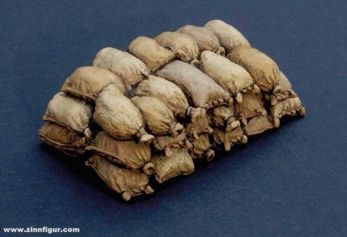 Petite pile de sacs de céréales 