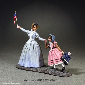 "Mrs. Egen und Tochter" bei der Parade 